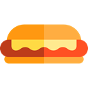 junk food, Food And Restaurant, Sausage, Hot Dog, Fast food, food Black icon