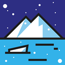 nature, Snow, polar, landscape, north pole DarkSlateBlue icon