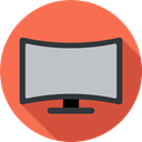 electronics, screen, monitor, television, technology, 3d, Tv Tomato icon