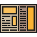 News, Journal, Newspaper, Communications, interface, News Report Black icon
