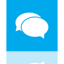 Messaging, Mirror, Alt DeepSkyBlue icon