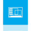 Desktop, Mirror DeepSkyBlue icon