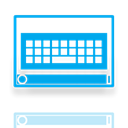 screen, on screen, Mirror, Keyboard DeepSkyBlue icon