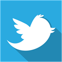 Shadow, twitter, Social, media, set, flat DodgerBlue icon