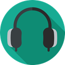 sound, Audio, earphones, Headphones, technology, Music And Multimedia Teal icon