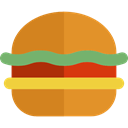 hamburger, Burger, sandwich, food, Food And Restaurant, junk food, Fast food Goldenrod icon