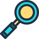 detective, magnifying glass, miscellaneous, search, Loupe, Tools And Utensils, zoom DarkSlateGray icon