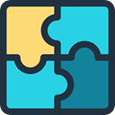 education, Puzzle Pieces, Hobbies And Free Time, puzzle piece, Puzzle Game, Puzzle DarkSlateGray icon
