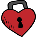Valentines Day, lovely, Romanticism, Heart Lock, love, romantic, Tools And Utensils Firebrick icon
