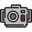 Diving, photo camera, Aquatic, electronics, Underwater Photography Black icon