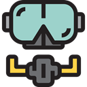 Diving, Snorkel, sports, goggle, Sports And Competition, Summertime, Dive, sea Black icon