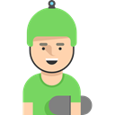 skater, Social, user, profile, Sports And Competition, Avatar Black icon
