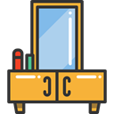 table, Dresser, furniture, Mirror, Dressing, Furniture And Household Goldenrod icon