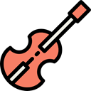Violin, Orchestra, musical instrument, Music And Multimedia, String Instrument, music Black icon
