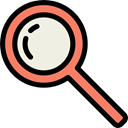 miscellaneous, zoom, Tools And Utensils, Loupe, search, detective, magnifying glass Black icon