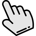 Hands And Gestures, computer mouse, Hand, Pointer, Cursor, interface, ui Gainsboro icon