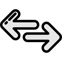 bidirectional, Arrows, Direction, interface, right, transfer, Left Black icon
