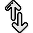 switch, vertical, Arrows, Arrow, swap, ui, Orientation, sort Black icon