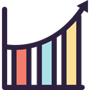 graph, graphic, Stats, Business And Finance, Profits, Bar chart, Business, statistics DarkSlateGray icon