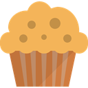 Dessert, cupcake, sweet, Bakery, baked, muffin, food, Food And Restaurant SandyBrown icon