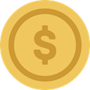 Money, coin, Cash, Currency, Business, Dollar, Commerce And Shopping SandyBrown icon