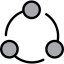 Connection, network, Circles, interface, networking, scheme, Business Black icon