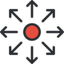 Orientation, Directions, Multimedia Option, interface, Move, Direction, Arrows Black icon