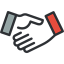 Gestures, Cooperation, Handshake, Hands And Gestures, Agreement, Shake Hands, Business Black icon
