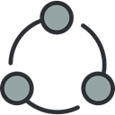 interface, networking, Circles, Business, Connection, scheme, network Black icon