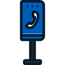 phone call, phone receiver, urban, telephone, street, Public Phone, Communications Black icon