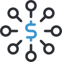 networking, Circles, scheme, Business, Dollar Symbol, Connection, Business And Finance, network Black icon