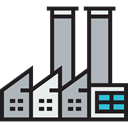 Factory, industry, buildings, pollution, Industrial, landscape, Contamination Black icon