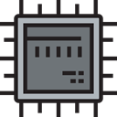 Edit Tools, Technological, industry, microchip, electronic, electronics, technology, computing DimGray icon