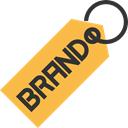 Brands And Logotypes, Label, Brand, tag SandyBrown icon