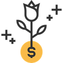 Business And Finance, growth, Commerce And Shopping, Money, Bank, plant, Currency, investment, Business Black icon
