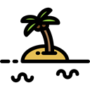 tropical, Desert, Palm Tree, Oasis, Island, nature Black icon