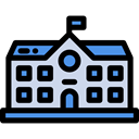 education, college, buildings, High School, Architecture And City, school Black icon