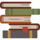 Book, stacked, stack, Science Icons, tool, Books, Library, education, Top View, Stacks DimGray icon