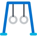 Couple, rings, Object, two, pair, Gymnast, Sports And Competition, gym, sports, objects, Gymnastic Rings, ring Black icon