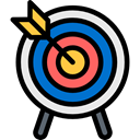 objective, Arrow, Sports And Competition, weapons, Target, Archery, Arrows, archer, sport, sports Black icon