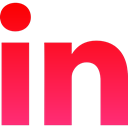 media, Social, Linkedin, corporate, Logo Crimson icon