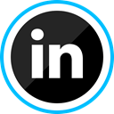 media, corporate, Linkedin, Logo, Social DarkSlateGray icon