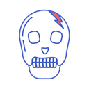 Bone, head, Dead, line icon, skull Black icon