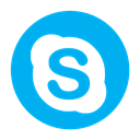 media, Skype, Communication, Chat, Social DeepSkyBlue icon