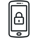 Lock, Mobile, smartphone icon, mobile security, mobile lock Black icon