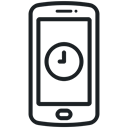 watch icon, Alarm, Clock, timer, time, Alert, Application Black icon