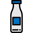milk, drink, Milk Bottle, Coffee Shop, food Black icon