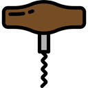 Corkscrew, Tools And Utensils, bottles, Bar, opener Black icon