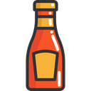Spicy, Food And Restaurant, Bottle, food, ketchup, Condiment Black icon