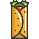 food, meat, Burrito, Fast food, Mexican Food, Food And Restaurant, Tortilla Black icon